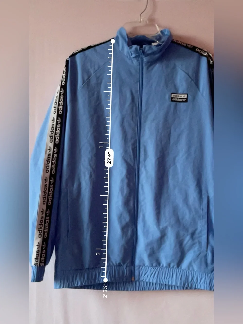 Adidas Blue Track Full Zip Jacket 🩵🔲✨